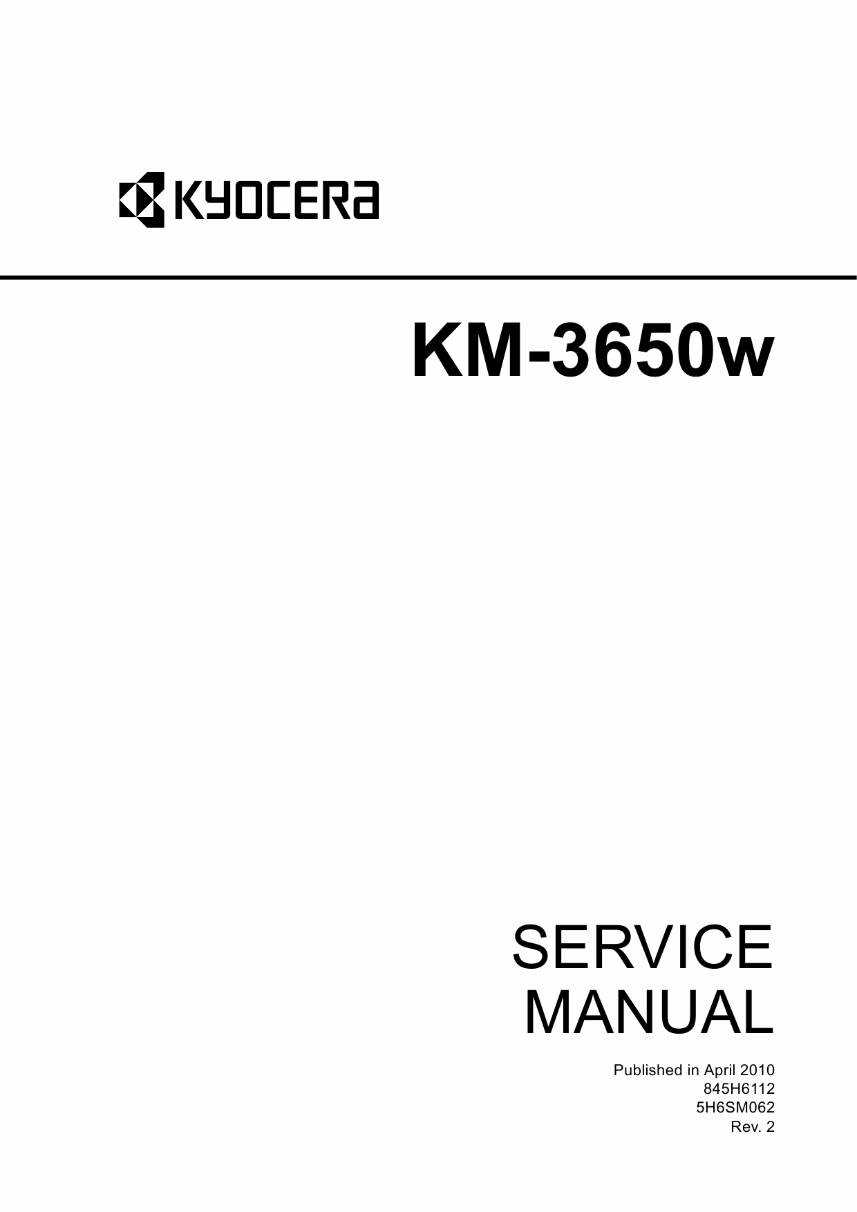 KYOCERA WideFormat KM-3650w Service Manual-1